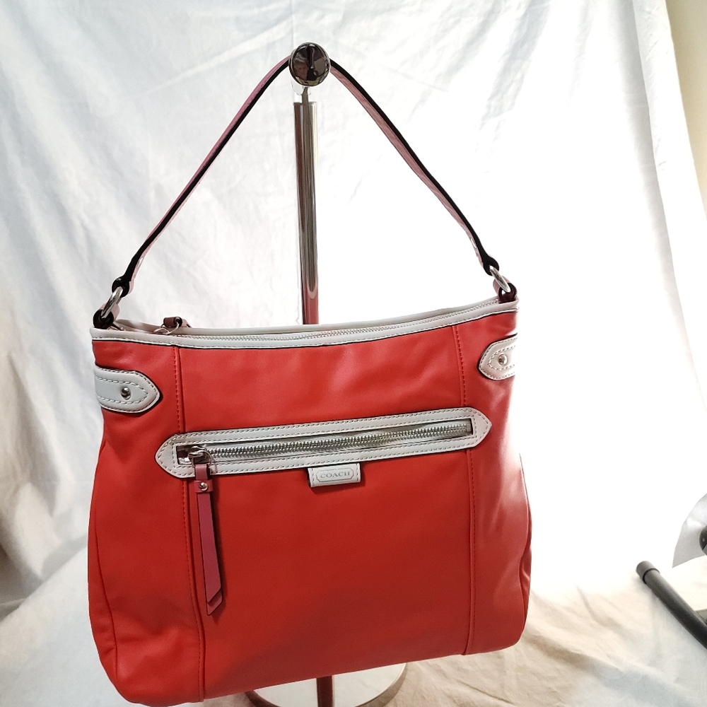 Coach Smooth Leather Color Block Shoulder Bag - image 1